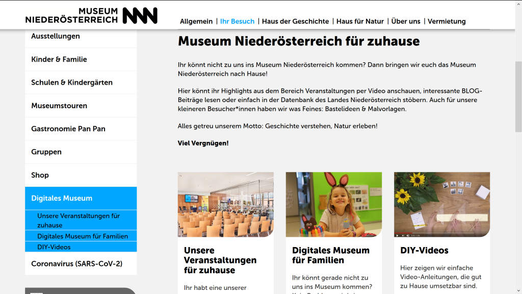 Klick dich ins Museum Niederösterreich!