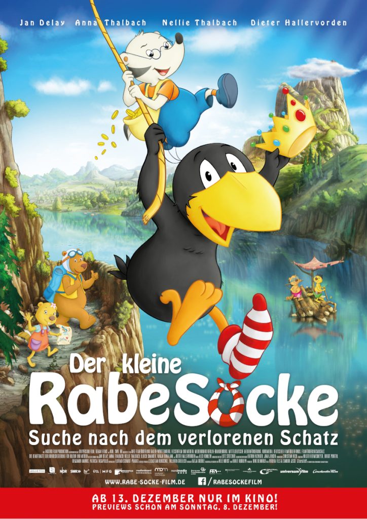 Bald im Kino: „Der kleine Rabe Socke – Suche nach dem verlorenen Schatz“