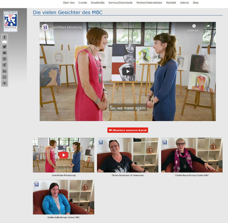 Brustkrebsmonat Oktober: Neue Website von Europa Donna Austria
